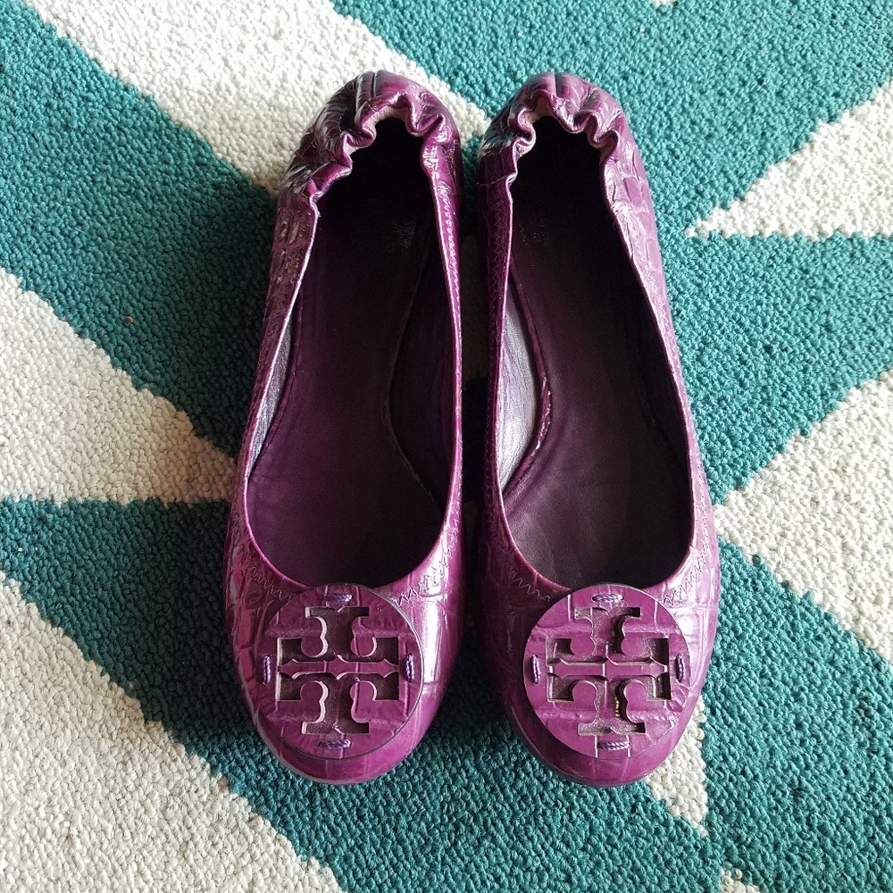 》SALE《{Tory Burch} Purple Patent Reva Flats